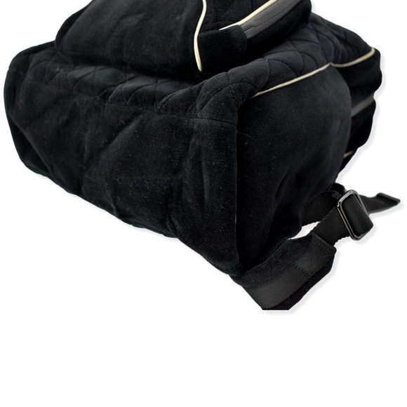 CHANEL  Coco Neige Front Pocket Quilted Velvet Backpack Bag Black main image 5